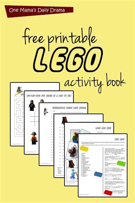 Printable Lego Activity Book Lego Activities Lego Education Lego
