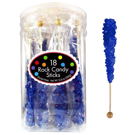 Royal Blue Rock Candy Sticks 18pc Party City