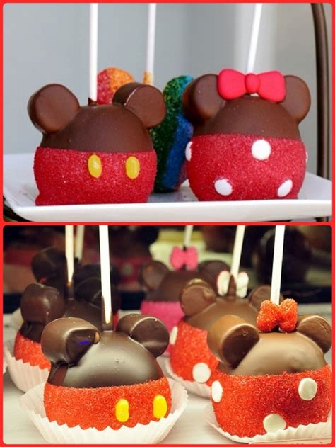 Mickey And Minnie Mouse Candy Apples Kids Pinterest