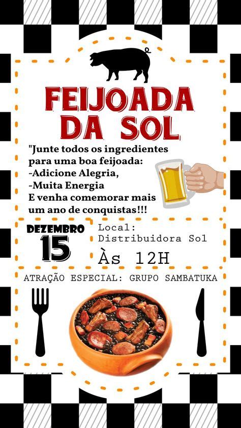 Convite Feijoada Digital Em Convite Feijoada Convite De Feijoada Convite