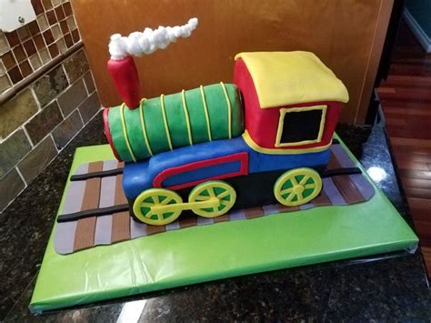 Primary Colores Train Birthday Cake By Sweet Blessings By Lou Train Birthday Cake Train