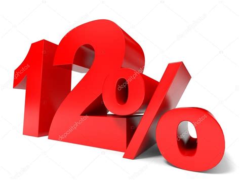 Red Twelve Percent Off Discount 12 Percent — Stock Photo