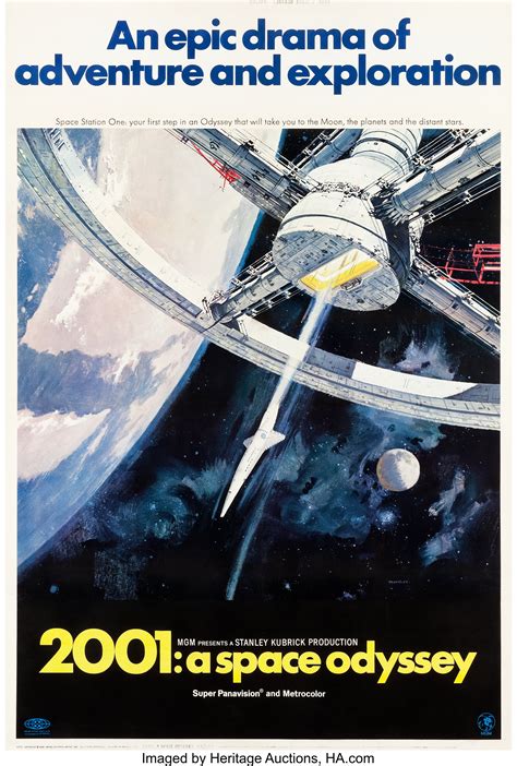 2001 A Space Odyssey Mgm 1968 Poster 40 X 60 Movie Lot