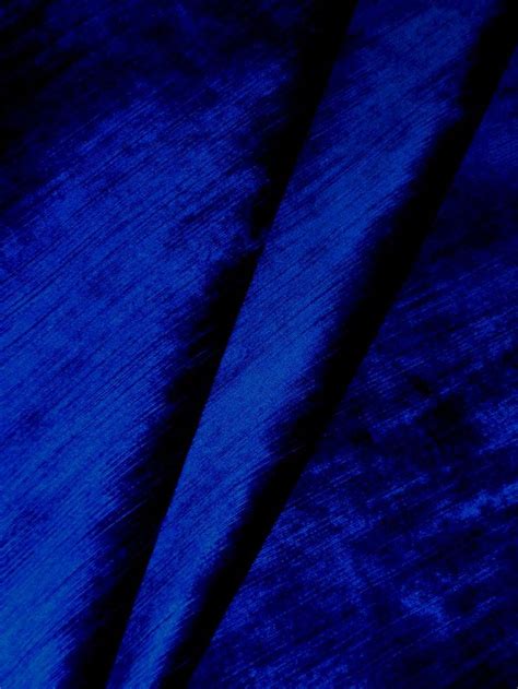Stria Velvet In Royal Blue Upholstery Weight Fabric With Slight Linear