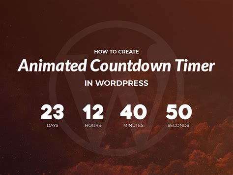 How to Create Animated Countdown Timer in WordPress - WP Daddy