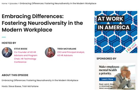 At Work In America Podcast Fostering Neurodiversity In The Modern