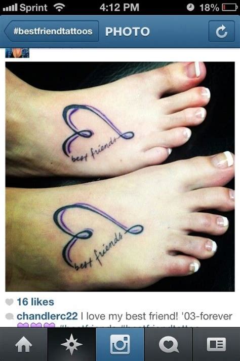 Some have chosen to make it permanent with cute best friend quote tattoos. Cute foot tattoo! | Piercings and Tattoo Ideas | Pinterest ...