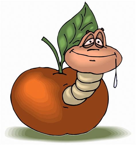 Apple Worm Cartoon Clipart Best