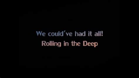 Rolling In The Deep Adelelyrics Youtube