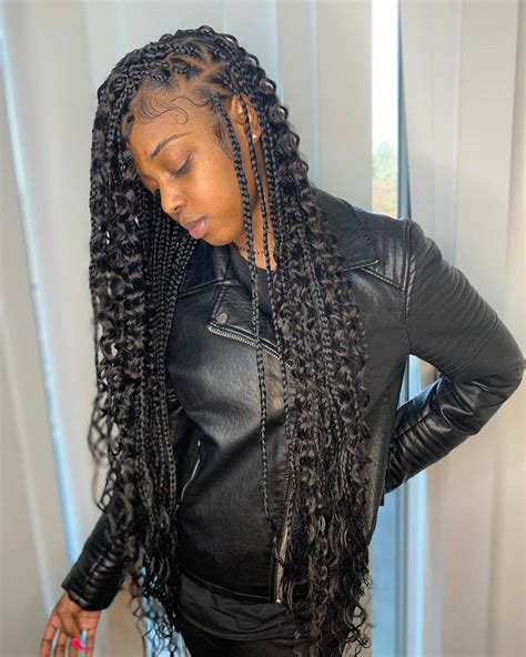 Boho Knotless Braids Are Everything Video Braids With Curls Goddess Braids Hairstyles Kulturaupice