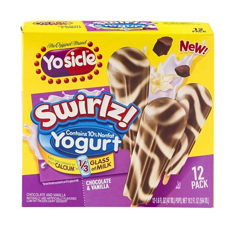 Yosicle Swirlz Yogurt Pops Chocolate And Vanilla 12 Ct 1 6 Fl Oz Instacart