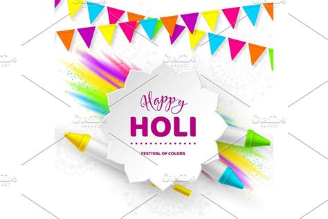 Happy Holi Colorful Banner For Happy Holi Holi Festival Of Colours