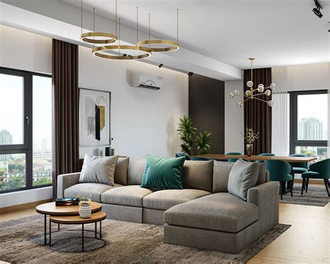 Spacious Modern Style Convenient Living Room Design Livspace