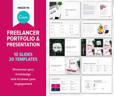 Freelancer Presentation Portfolio Canva Template Etsy