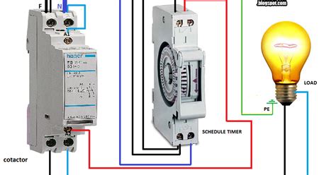 Electronic relays and controls news. Electrical diagrams: contactor with timer