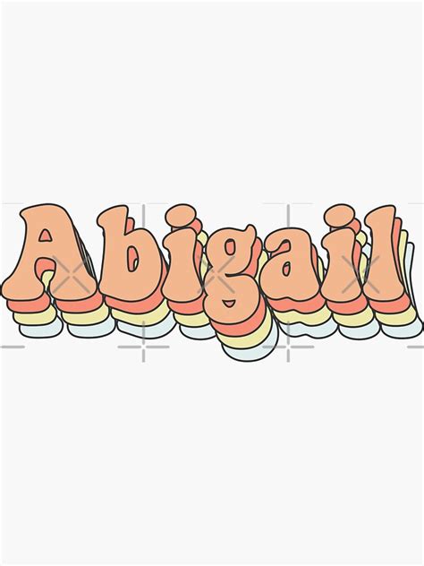 Abigail Custom Aesthetic Trendy Name Sticker For Sale By