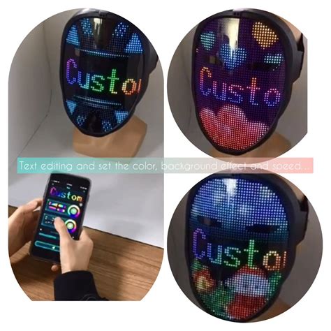 Light Up Mask Led Screen With App Control Rechargeable Coolest Etsy