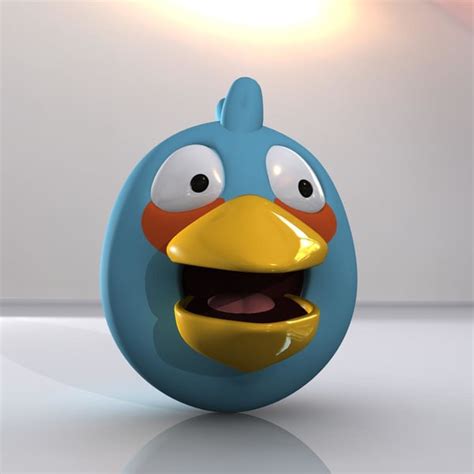 Angry Bird Characters Cartoon 3d Model