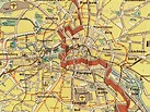 Vintage Map of Berlin Wall 1962