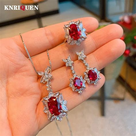 Share More Than 157 Ruby Pendant And Earrings Set Super Hot Vn