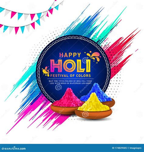 Vector Illustration Of Colorful Happy Holi Greeting Background