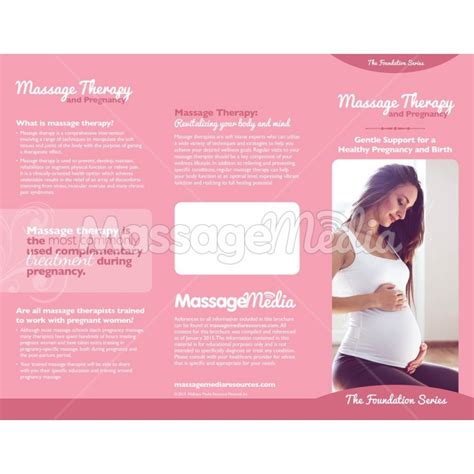 Massage Therapy Pregnancy Brochure