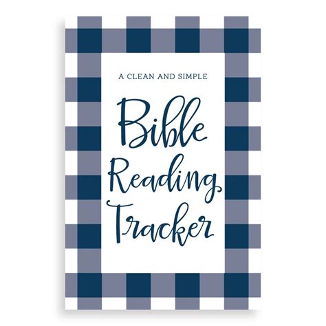 A Clean And Simple Bible Reading Tracker With The Wordsa Clean And