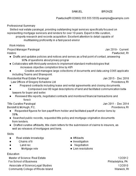 Best Paralegal Resume Examples For 2024 Template And Guide