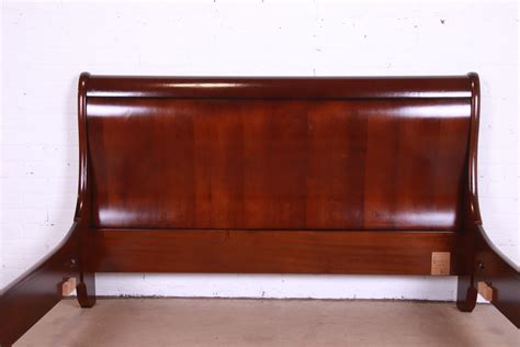 Grange French Louis Philippe Cherry Wood Queen Size Sleigh Bed At Stdibs Cherry Sleigh Bed