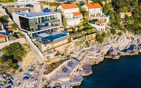 Beach Luxury Villa In Dubrovnik With Pool Sauna Modern Villas Croatia