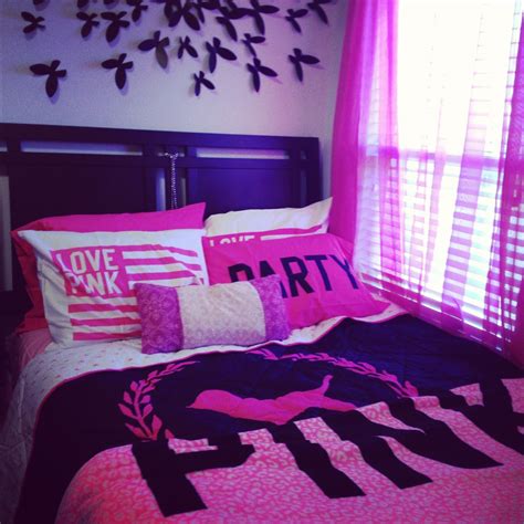 My New Victoria Secret Bedding Im In Love Pink Bedroom Set Bedroom Decor For Teen Girls