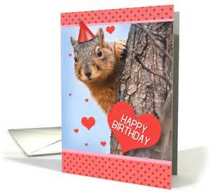 Happy Birthday For Anyone Cute Squirrel In Party Hat With 1600076