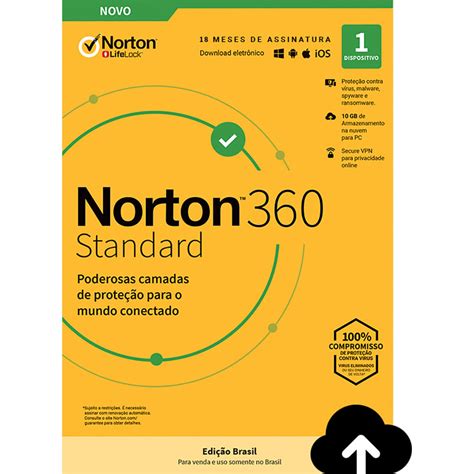 Antivírus Norton 360 Standard Para 1 Dispositivo Eletrônica Santana