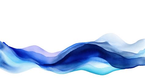 Abstract Blue Watercolor Waves Background Watercolor Texture Vector Illustration