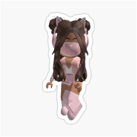 Aesthetic Roblox Girl Sticker By Pingis Redbubble