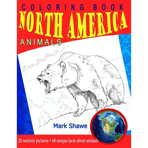Animal Planet Coloring Book North America Animals 20 Realistic
