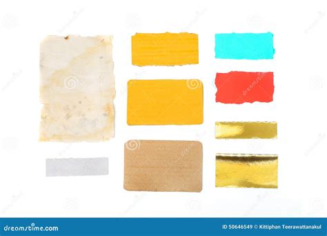 Set Of Various Paper Pieces Stock Image Image Of Business Brown