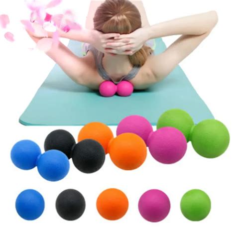 Double Lacrosse Ball Peanut Massage Ball For Thoracic Spine Upper Back Neck Scapula In Fitness