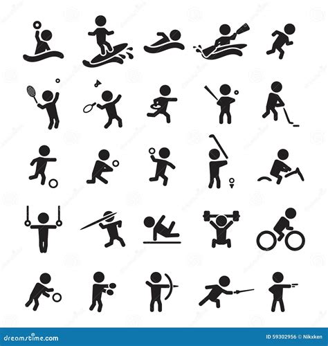 Set Of Sport Icons Stock Vector Illustration Of Group