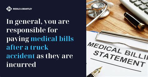 Typically, payment occurs after you receive a medical service, which is why it is called reimbursement. How Will I Pay My Medical Bills After a Truck Accident? | Riddle & Brantley