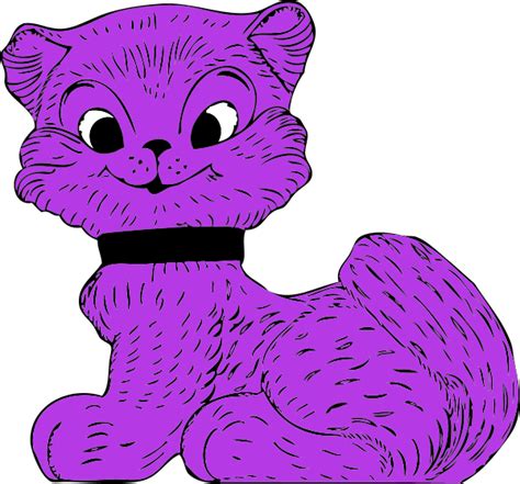 Clipart Purple Cat Clip Art Library