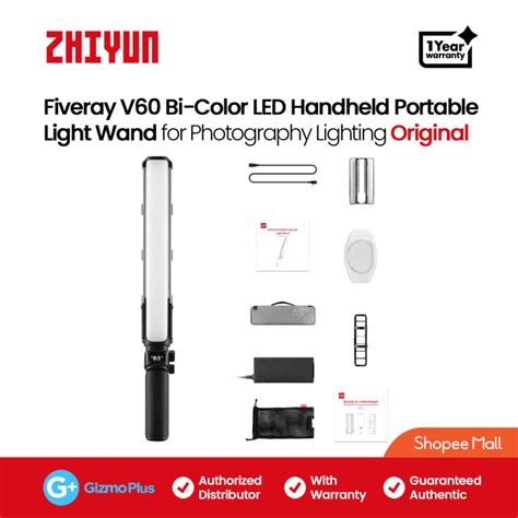 Zhiyun Fiveray V60 Bi Color Led Handheld Portable Light Wand 60w For