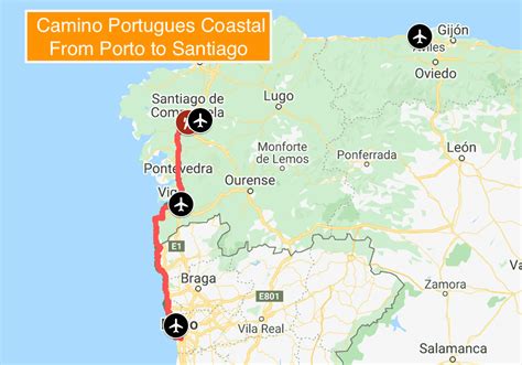 Camino Portugues Coastal Route To Santiago