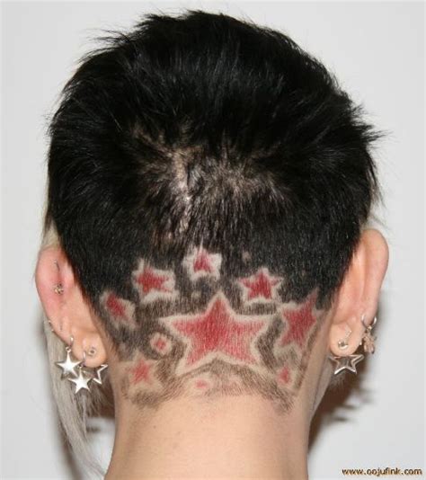 Nape Stars Hair Etch By Oojufink Hair Etching Hair Tattoos Punk Hair