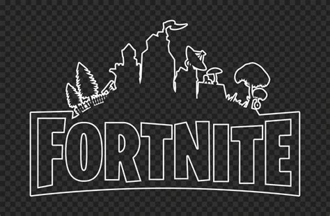 Hd White Outline Fortnite Logo Silhouette Png Citypng The Best Porn