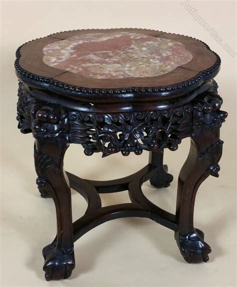 Chinese 19th C Carved Hardwood Stand Antiques Atlas