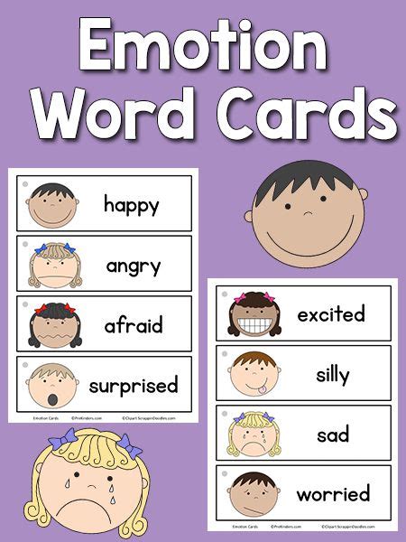 Emotion Word Cards In 2020 Emotions Preschool Emotion Words
