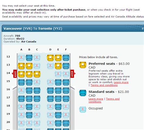 Boeing Seating Chart Air Canada Elcho Table