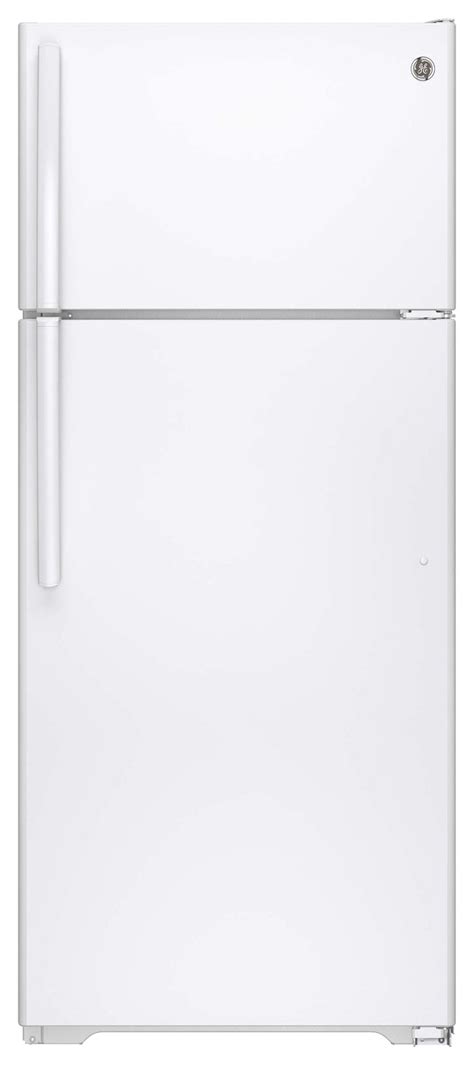 Ge 175 Cu Ft Frost Free Top Freezer Refrigerator White At