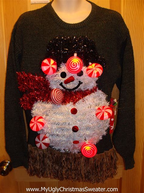 Mens Funny Ugly Christmas Sweater With Lights And Music 3d My Ugly